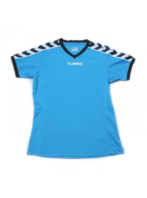 Női sport póló, kék, fehér, fekete, M-es méret, Hummel