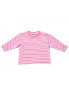   Lány felső, baba, rózsaszín, fehér csíkos, mintás, 86-92-es méret, Lupilu