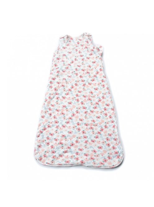 Lány baba hálózsák,  fehér , színes virágos,  oldalt zipzáros, 6-18 hónapos  méret , Marks&Spencer
