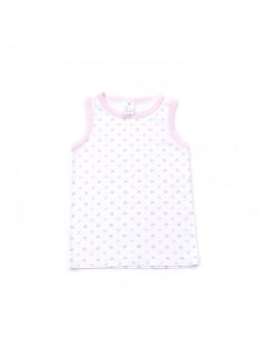   Lány trikó, fehér, szürke és rózsaszín szivecskés, 86-92-es méret, Topomini