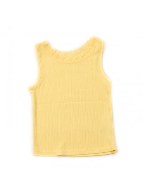 Lány trikó, sárga, csipkés nyakú,1,5-2 éves méret, Nutmeg