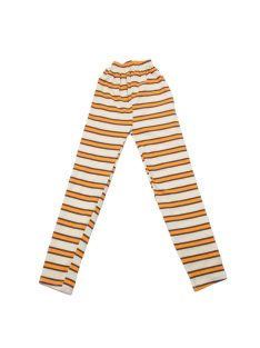   Fiú pizsama nadrág, sárga, barna , narancssárga csíkos, gumis derekú, méret nélküli