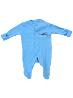   Fiú baba kék rugdalózó, végig patentos, 0-1 hónapos méret, 50 cm, Primark