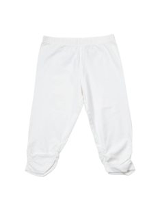   Lány 3/4-es szárú nadrág, leggings, vékony, fehér színű , szárai húzottak, dereka gumis, 110-116-os méret, Lupilu