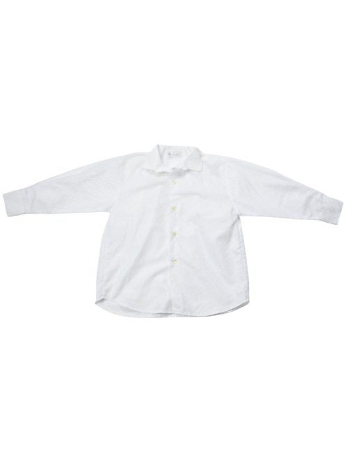 Fiú fehér ing, anyagában mintás, 116-os méret, BHS