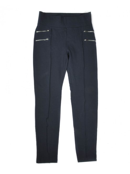 Női leggings, nadrág, oldalt 2-2 dísz zipzáros, kék, gumírozott vastagabb derekú, C&A