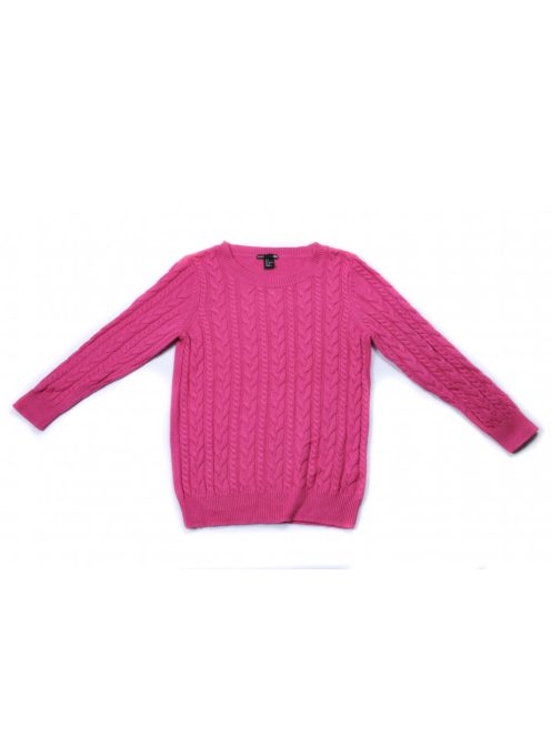 Női pulóver, rózsaszín, gépi vastag kötött, S-es méret, H&M