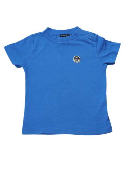 Fiú baba póló, kék, hátoldalán  sötétkék mintás, 12 hónapos méret, North Sails