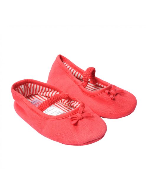 Baba lány belebújós gumi pántos cipő, piros, masnis,12-18 hónapos  méret