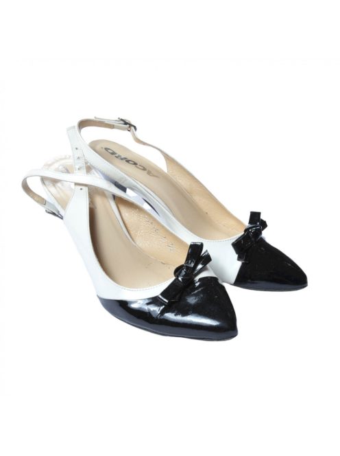 Női  fekete fehér mintás szandál cipő, jelölt  Eu 36-os méret, Acord