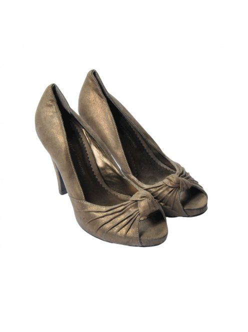 Női  barna és arany színű cipő, magassarkú,  UK3 Eu 35,5-es méret, Dorothy Perkins
