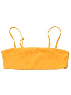    Női bikini felső, mustár sárga, anyagában bordázott, vékony állítható  pántos,  jelölt M-es méret, Weekday