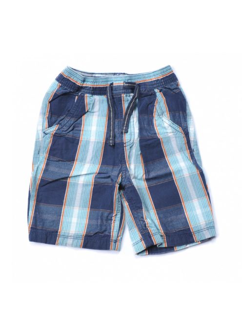 Fiú rövid nadrág, kék kockás, gumírozott derekú, megkötős, 4-5 éves méret, V by Very