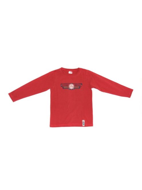 Fiú pulóver, piros, mintás, 7-8 éves méret, Name it