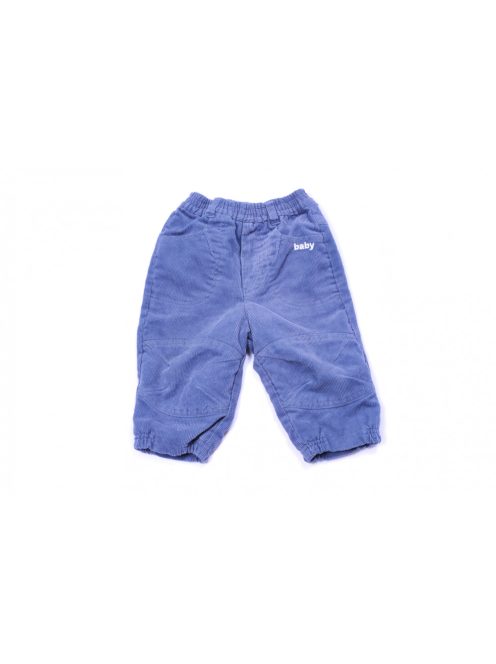 Fiú nadrág, kék, kordbársony, zsebes, vékony pamut béléses, 4-6 hónapos méret, H&M