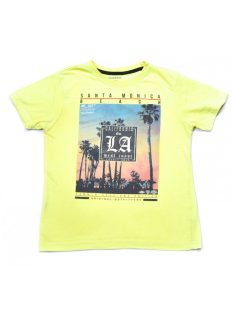   Fiú póló, sárga, feliratos, pálmafás, 122-es méret, Primark